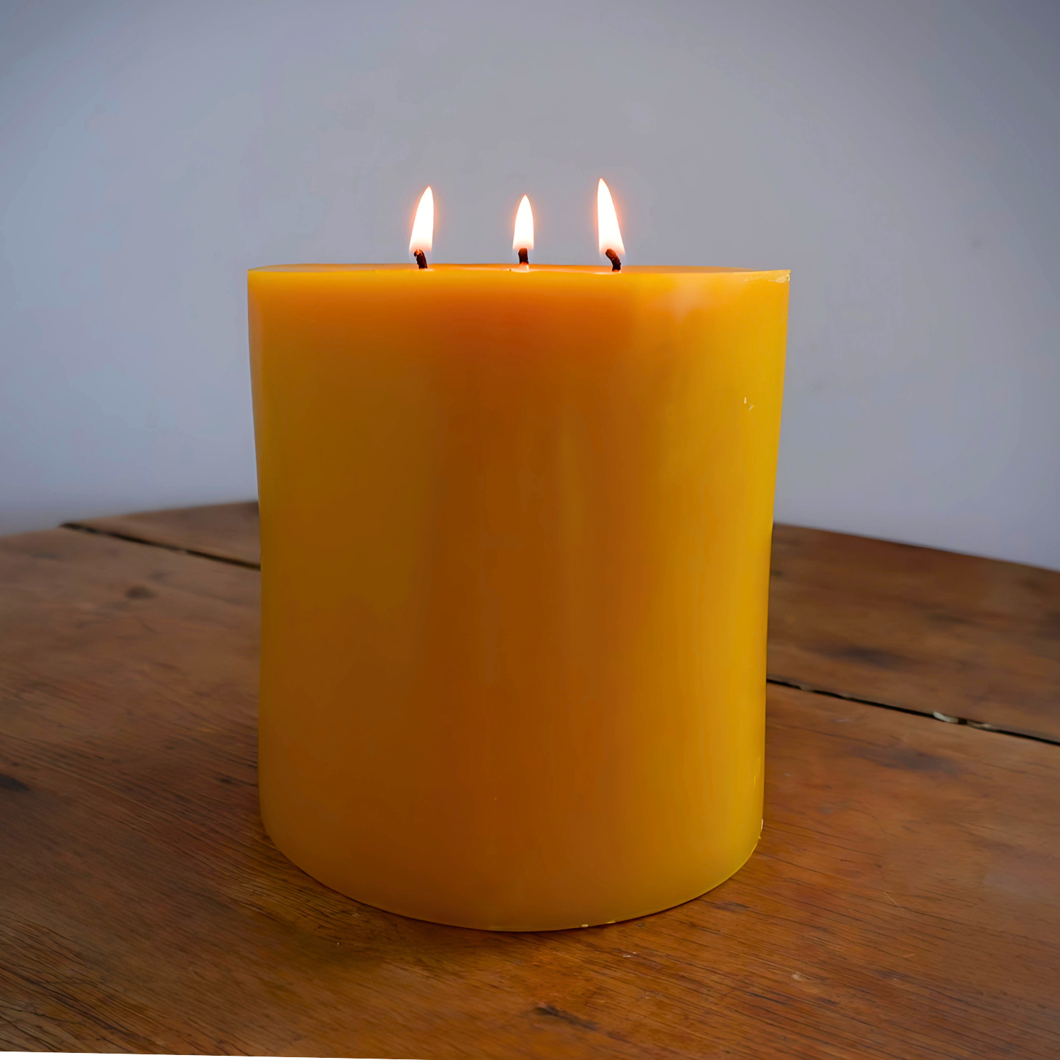 Beeswax 6X6" Pillar Candle - 3 Wick