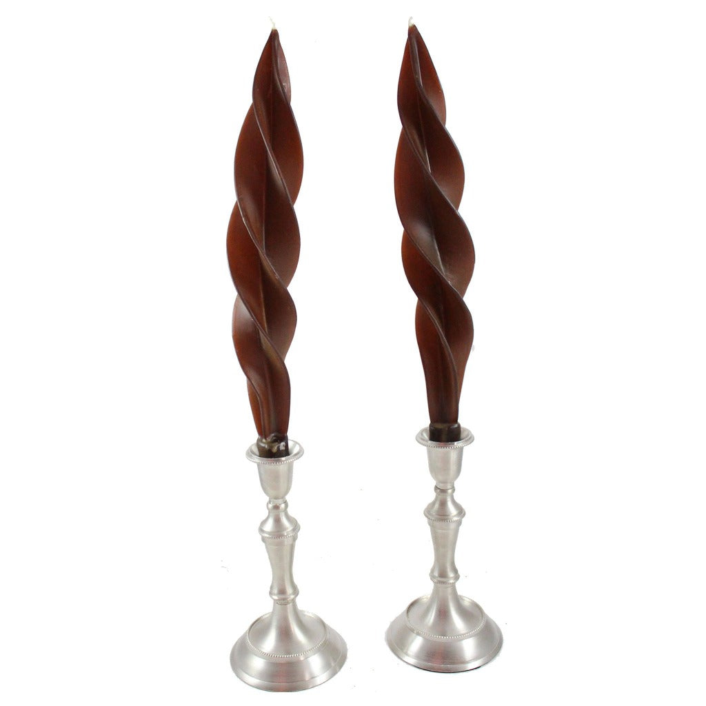 Beeswax Feather Taper Candle  - 12 inches