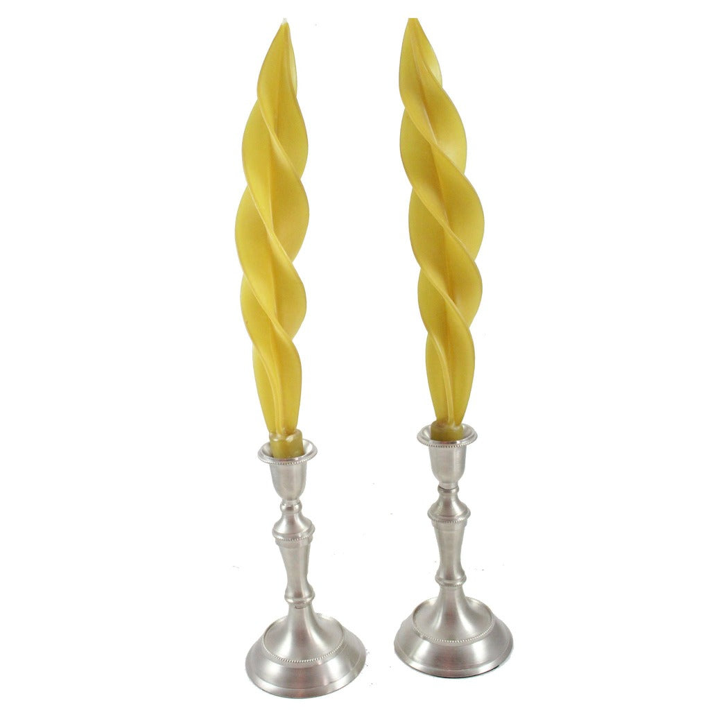 Beeswax Feather Taper Candle  - 12 inches