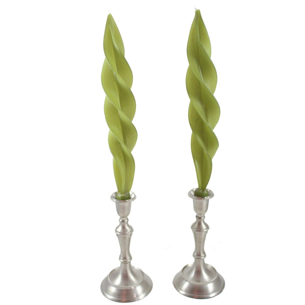 Beeswax Feather Taper Candle  - 12 inches
