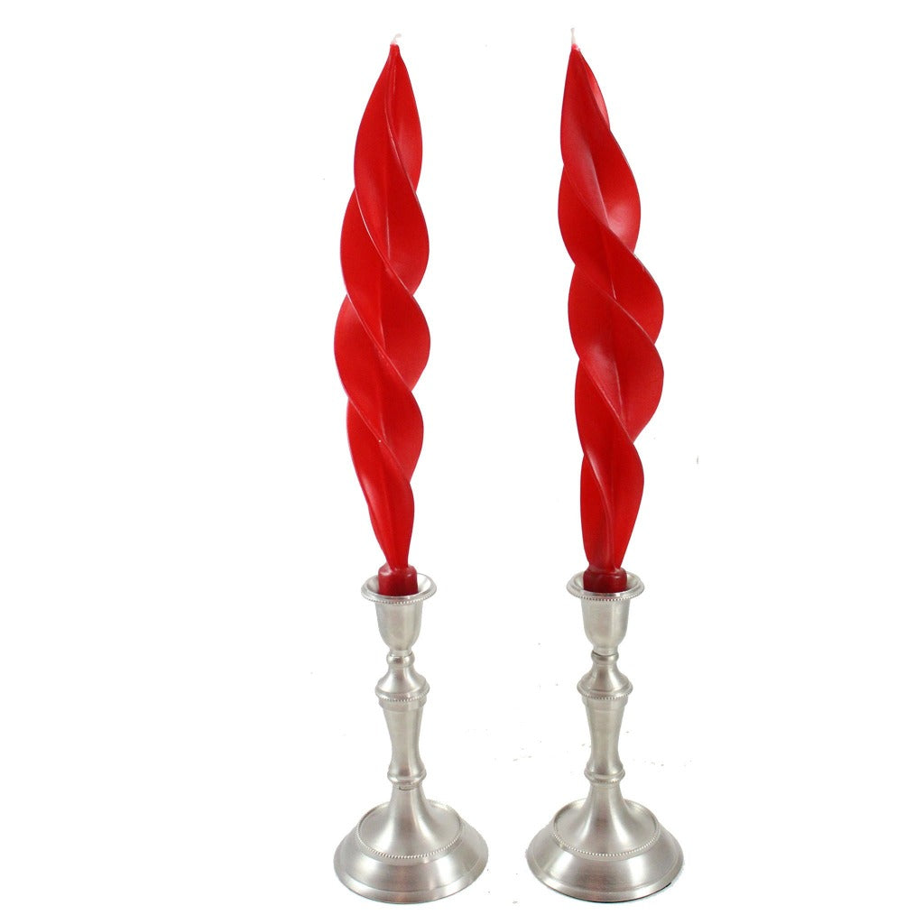 Beeswax Feather Taper Candle  - 12 inches